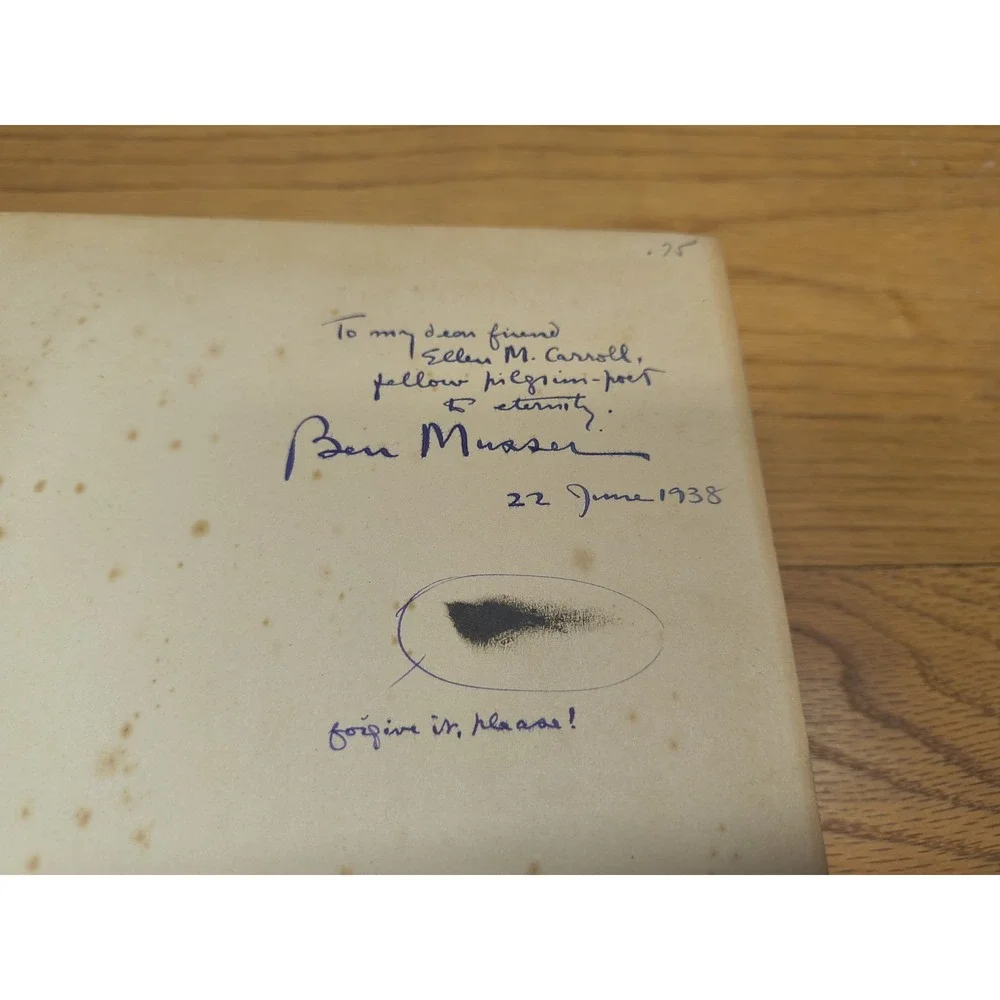 THE BIRD BELOW THE‎ WAVES by Benjamin Francis Musser Signed 1938 Hardcover